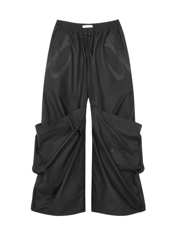Vanguardia Triple Waistline Paneling Sagging Cotton Sweatpants