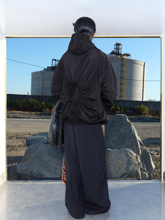 Vanguardia Triple Waistline Paneling Sagging Cotton Sweatpants