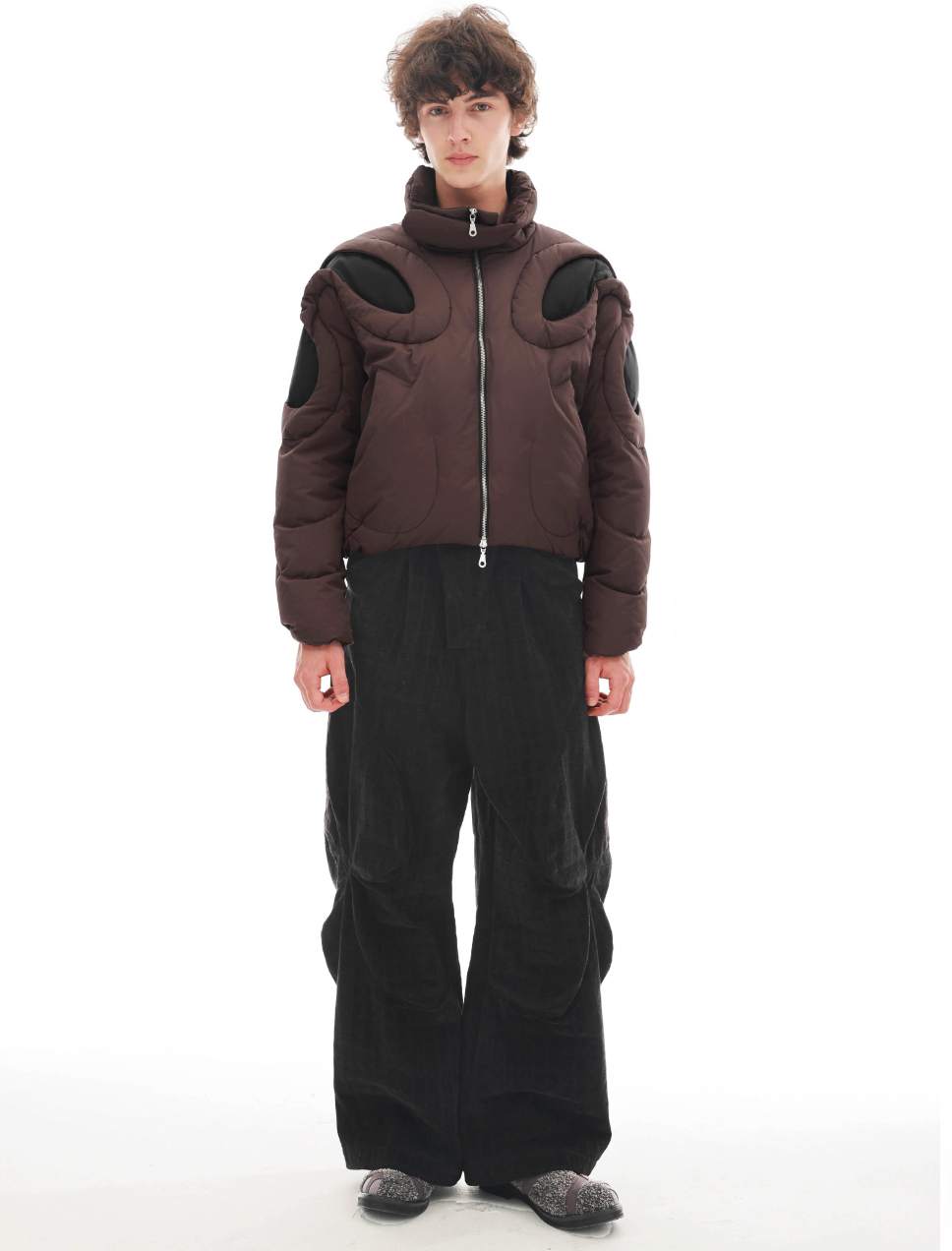 Vanguardia Triple Waistline Paneling Sagging Cotton Sweatpants