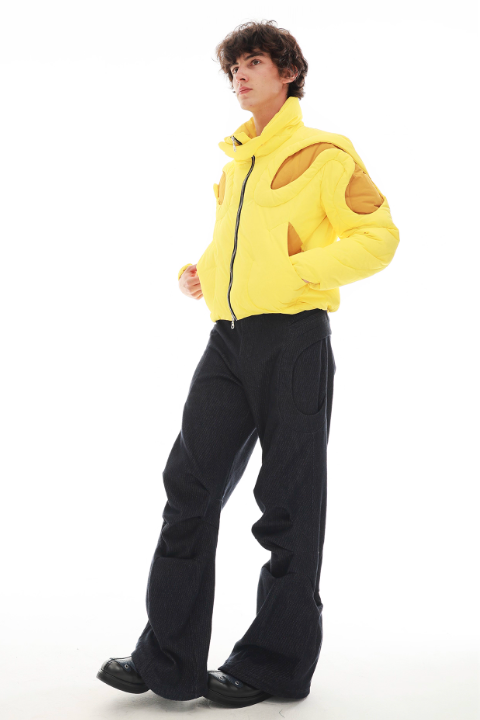 Vanguardia Triple Waistline Paneling Sagging Cotton Sweatpants