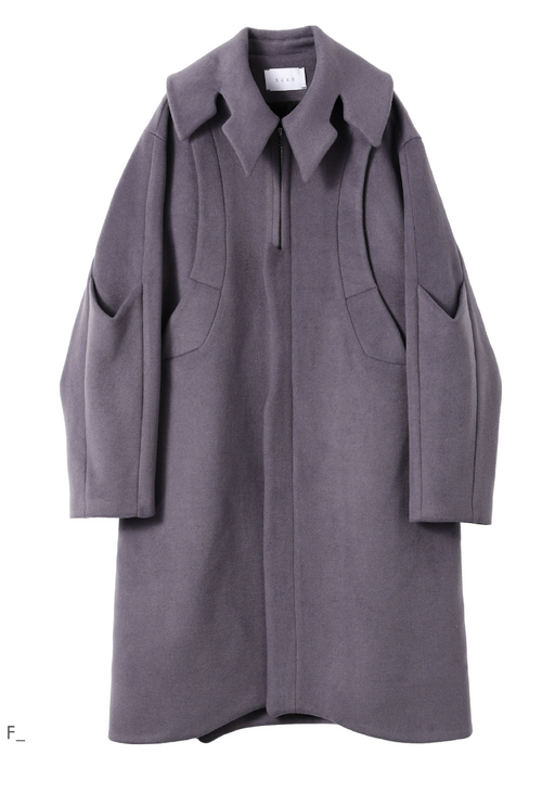 54A0-EP01 Curved Blade Collar Coat