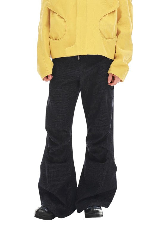 Vanguardia Triple Waistline Paneling Sagging Cotton Sweatpants
