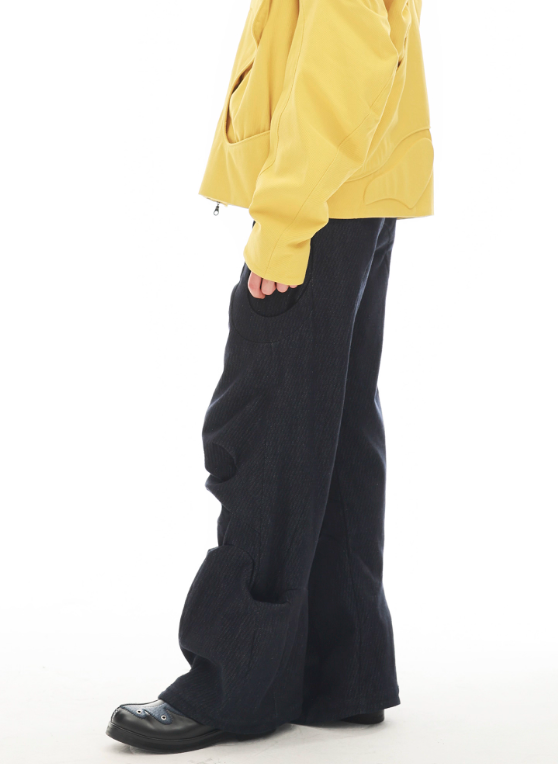 Vanguardia Triple Waistline Paneling Sagging Cotton Sweatpants
