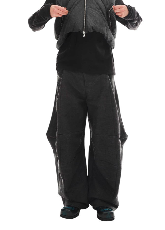Vanguardia Triple Waistline Paneling Sagging Cotton Sweatpants