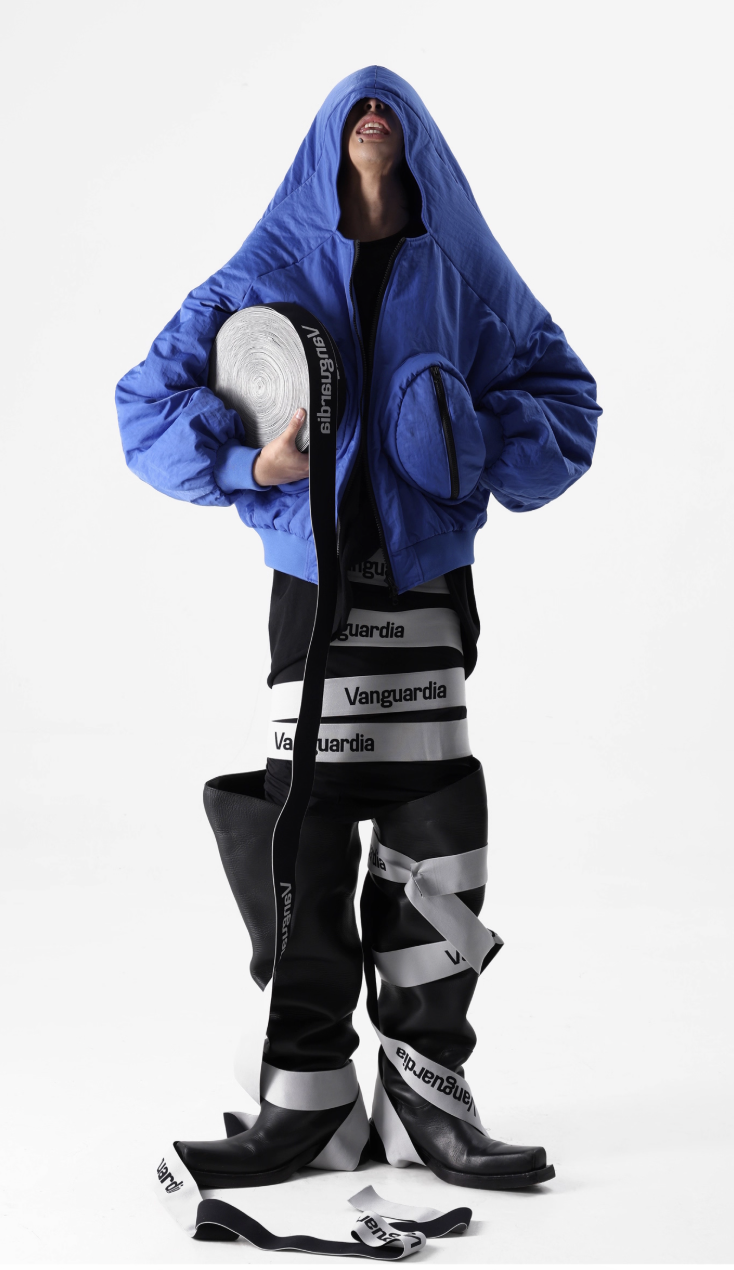 Vanguardia Triple Waistline Paneling Sagging Cotton Sweatpants