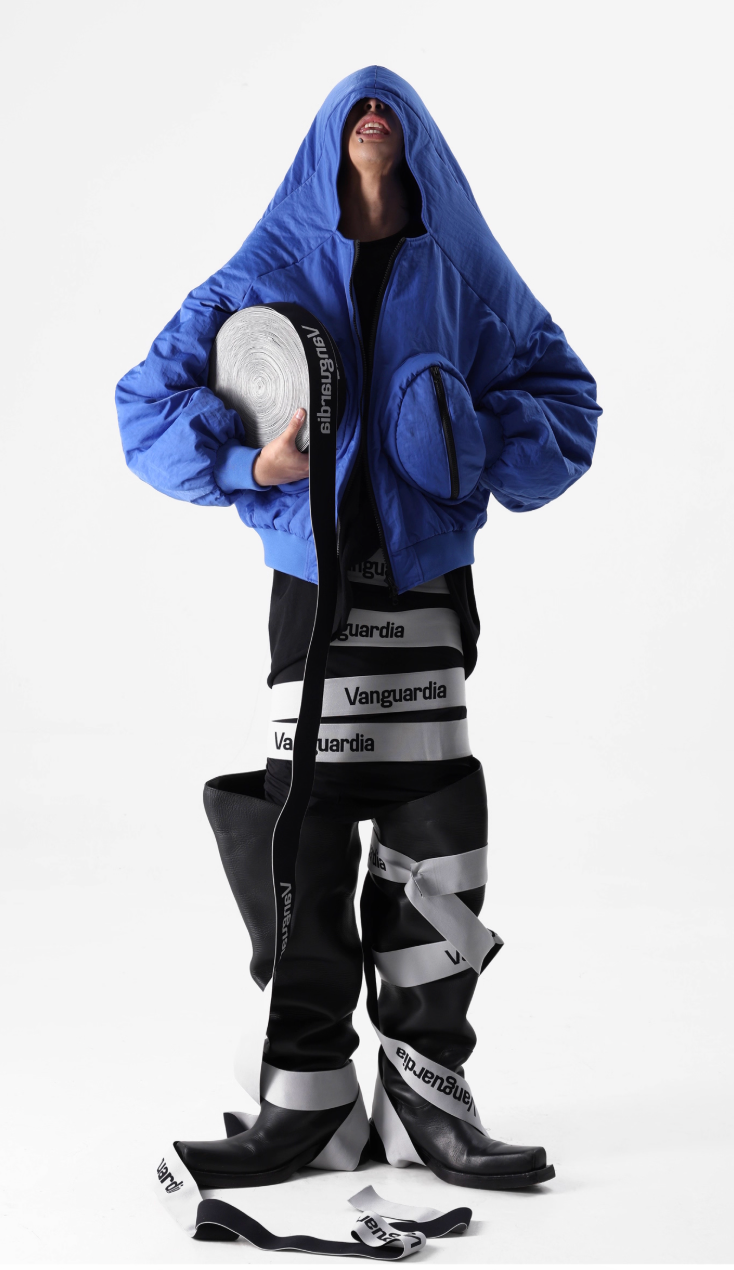 Vanguardia Triple Waistline Paneling Sagging Cotton Sweatpants