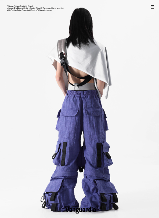 Vanguardia Wide-Leg Detachable Cargo Pants