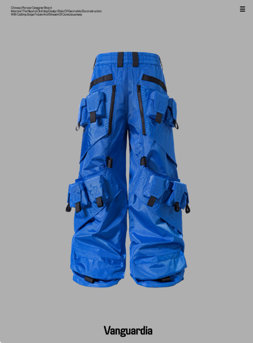 Vanguardia Triple Waistline Paneling Sagging Cotton Sweatpants