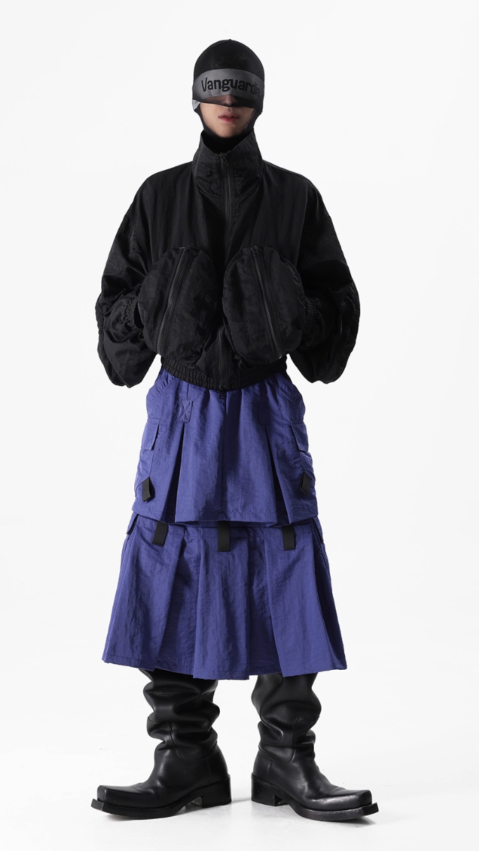 Vanguardia Nylon Short  Multi-pocket Jacket