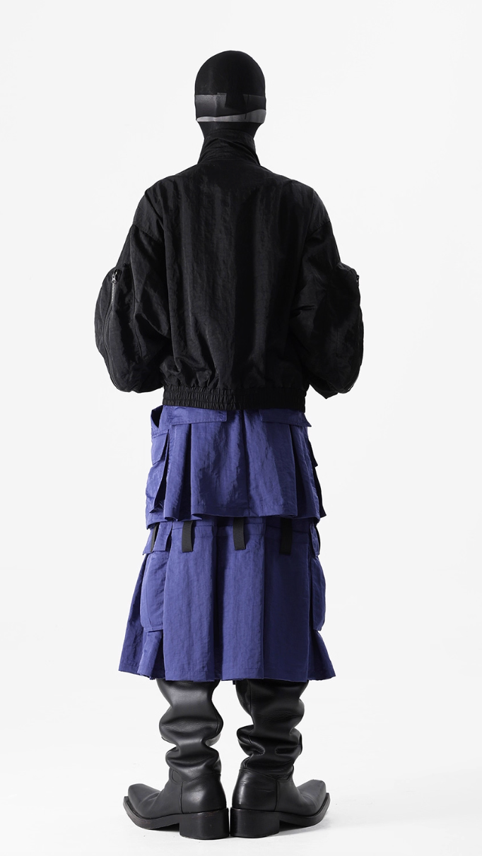 Vanguardia Nylon Short  Multi-pocket Jacket
