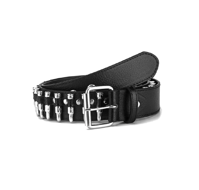 DND4DES Zuo Yuanjie's Niche Punk Gothic Dark Metallic Bullet Belt