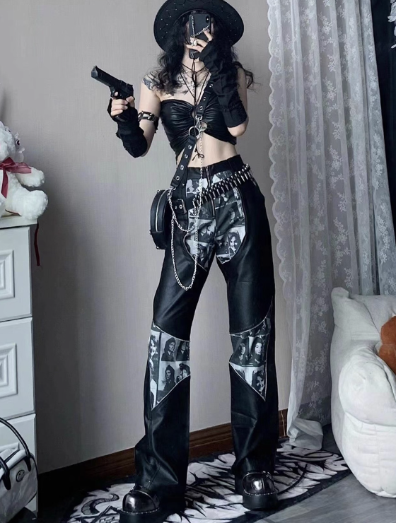 DND4DES Zuo Yuanjie's Niche Punk Gothic Dark Metallic Bullet Belt