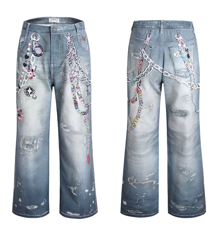 Vanguardia Triple Waistline Paneling Sagging Cotton Sweatpants