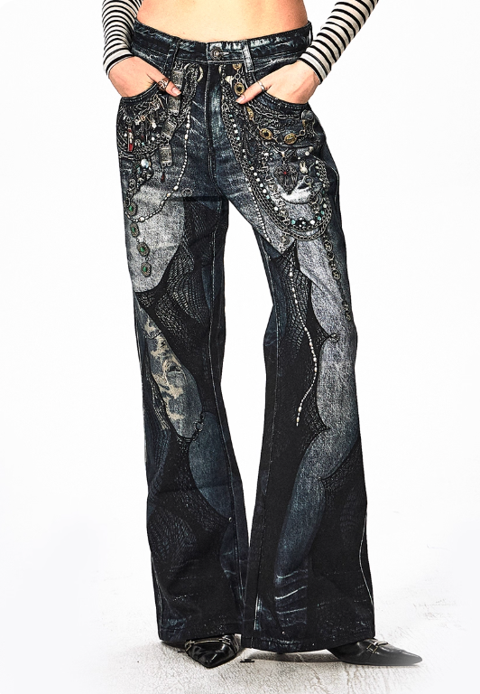 Vanguardia Triple Waistline Paneling Sagging Cotton Sweatpants