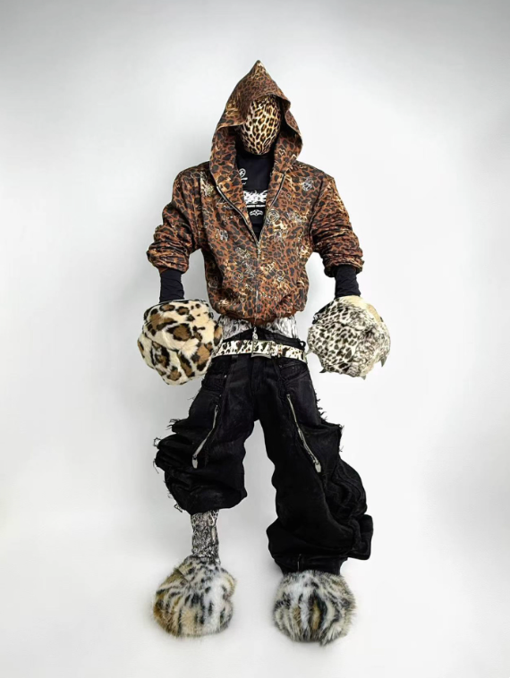 Vanguardia Triple Waistline Paneling Sagging Cotton Sweatpants