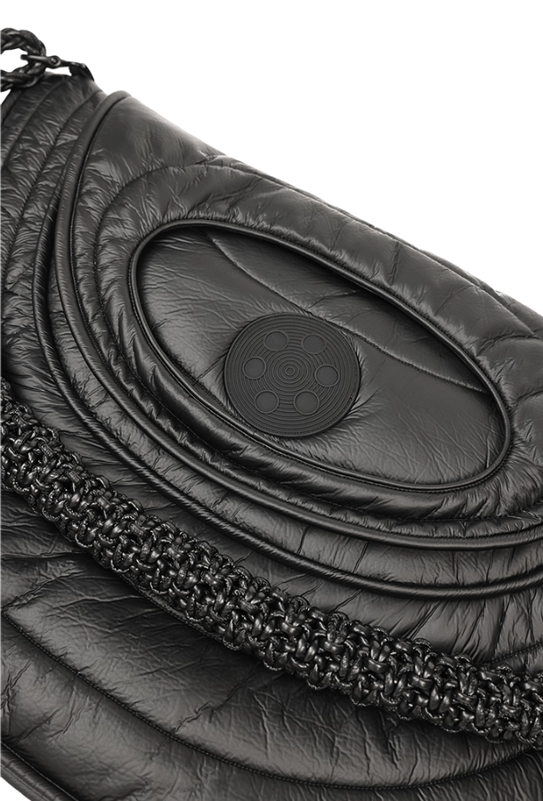 NUTEMPEROR Quip Project 008 detachable hand-woven shoulder crossbody black bag