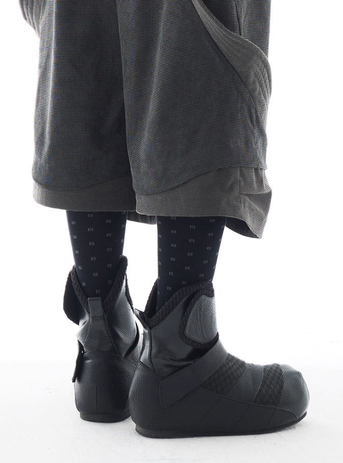 54A0×musaafeer Tortoise Shell Bamboo Boots