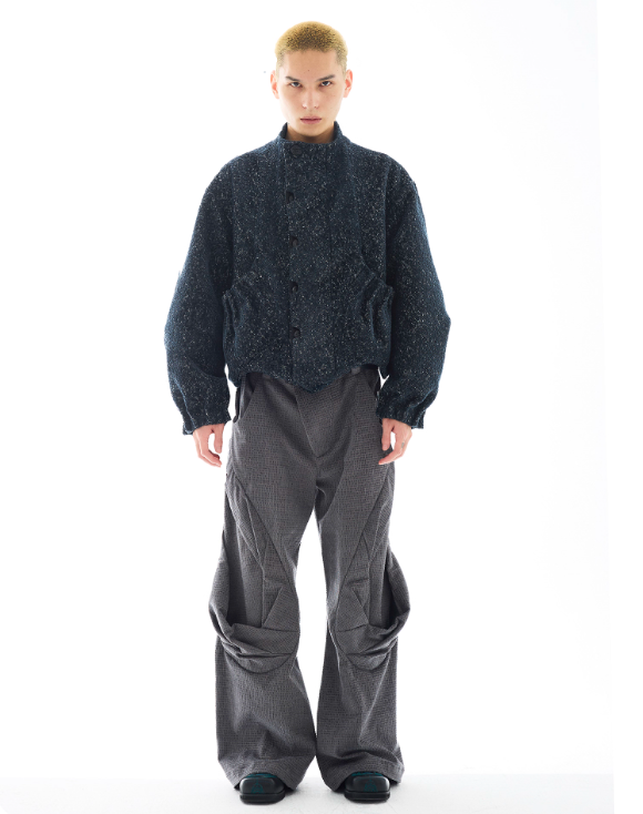 Vanguardia Triple Waistline Paneling Sagging Cotton Sweatpants