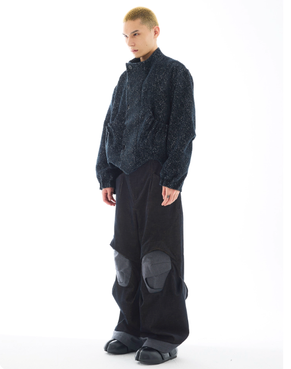 Vanguardia Triple Waistline Paneling Sagging Cotton Sweatpants