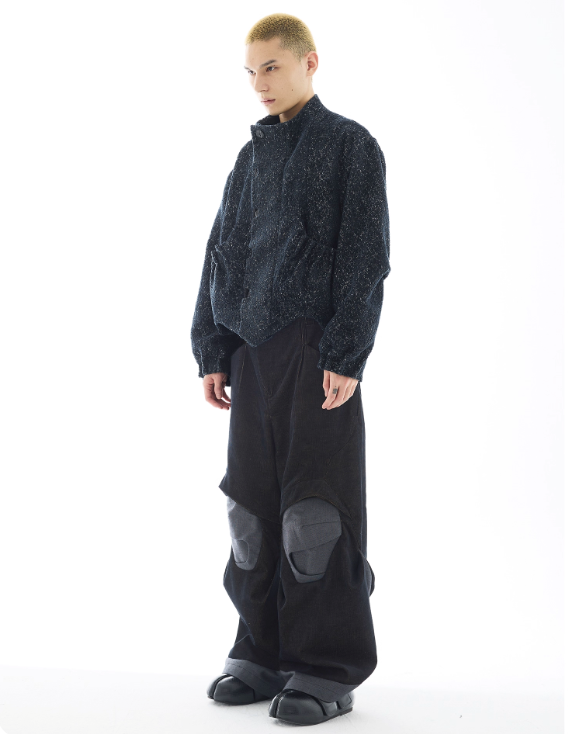 Vanguardia Triple Waistline Paneling Sagging Cotton Sweatpants