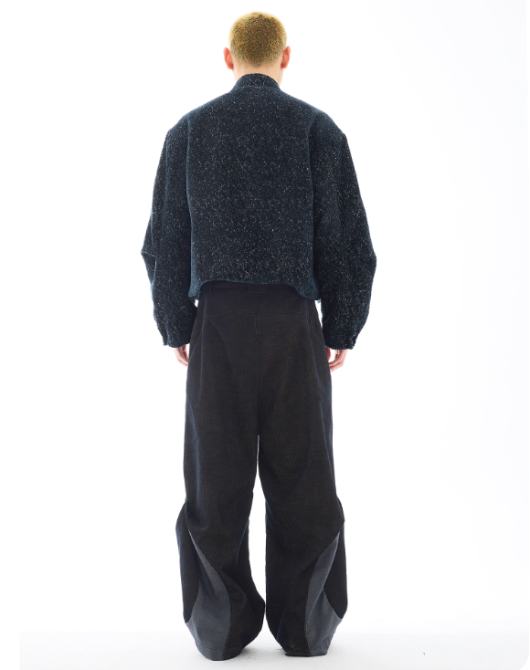 Vanguardia Triple Waistline Paneling Sagging Cotton Sweatpants