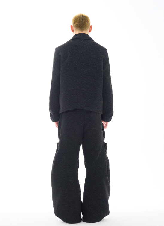 Vanguardia Triple Waistline Paneling Sagging Cotton Sweatpants
