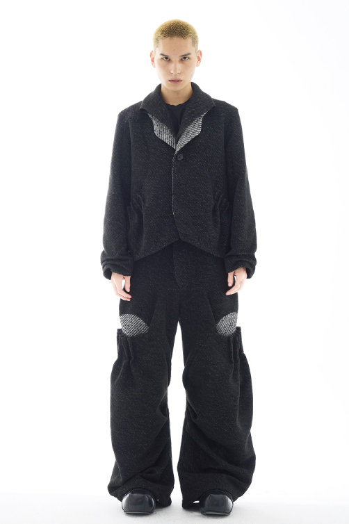 Vanguardia Triple Waistline Paneling Sagging Cotton Sweatpants