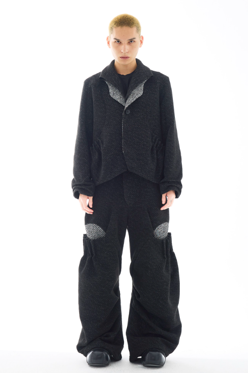 Vanguardia Triple Waistline Paneling Sagging Cotton Sweatpants
