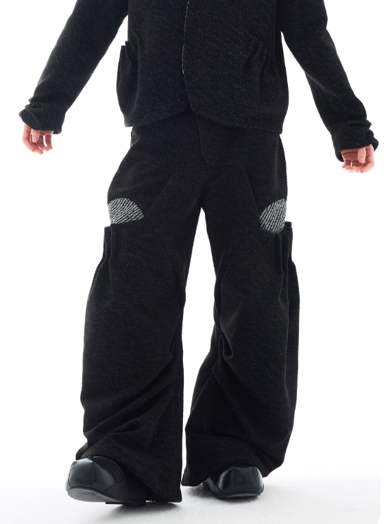 Vanguardia Triple Waistline Paneling Sagging Cotton Sweatpants