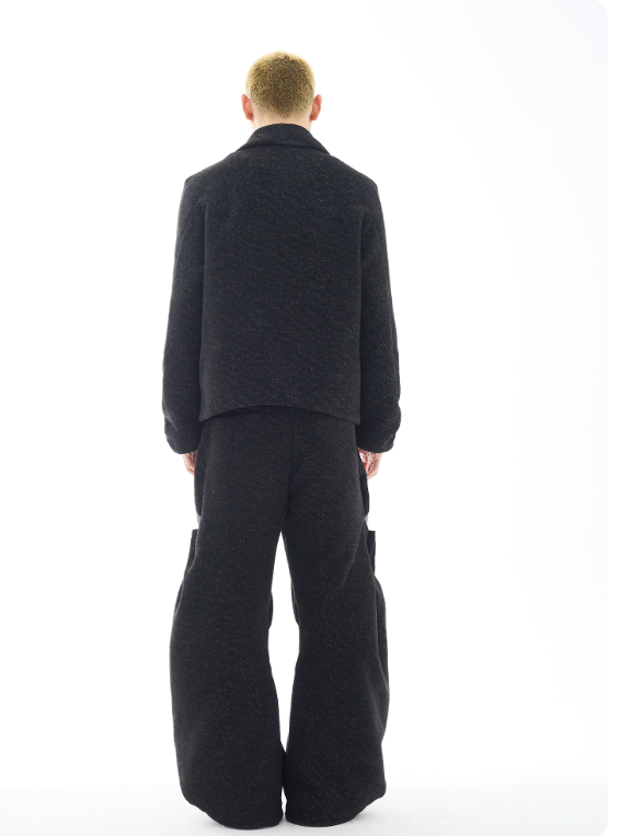 Vanguardia Triple Waistline Paneling Sagging Cotton Sweatpants