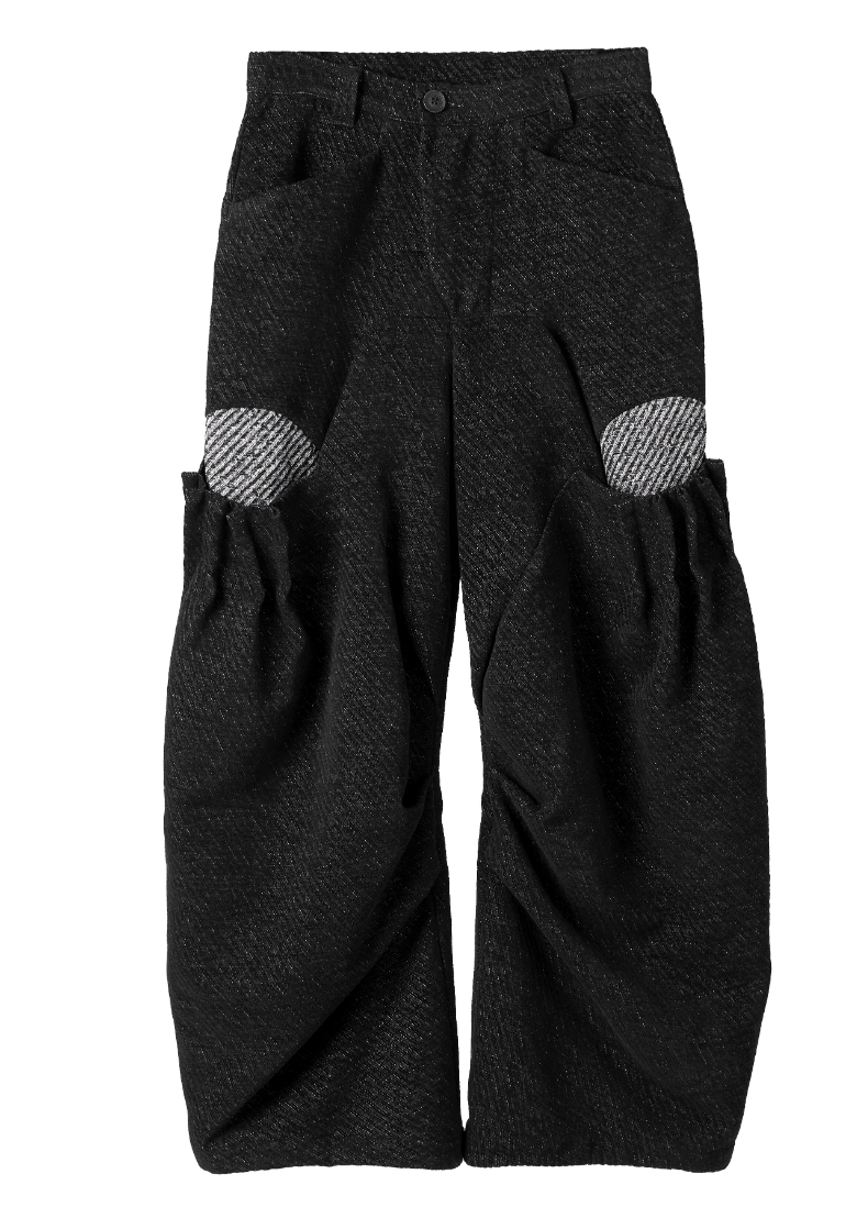 Vanguardia Triple Waistline Paneling Sagging Cotton Sweatpants