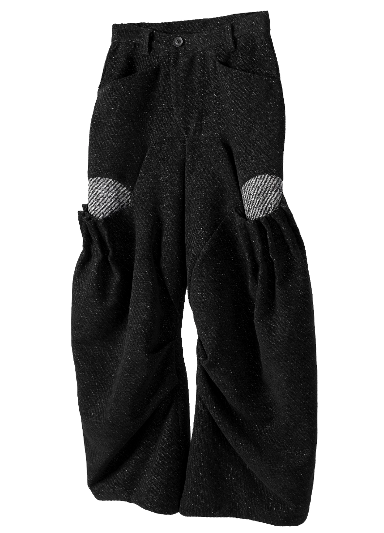 Vanguardia Triple Waistline Paneling Sagging Cotton Sweatpants