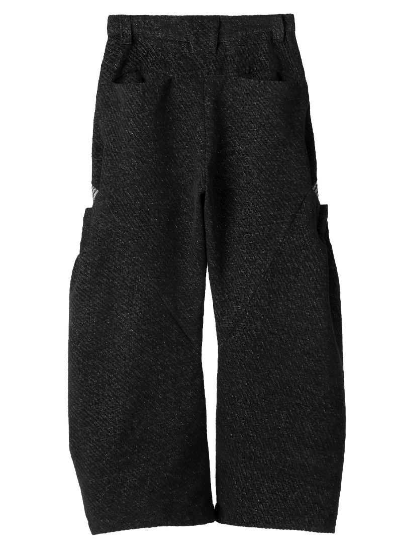 Vanguardia Triple Waistline Paneling Sagging Cotton Sweatpants