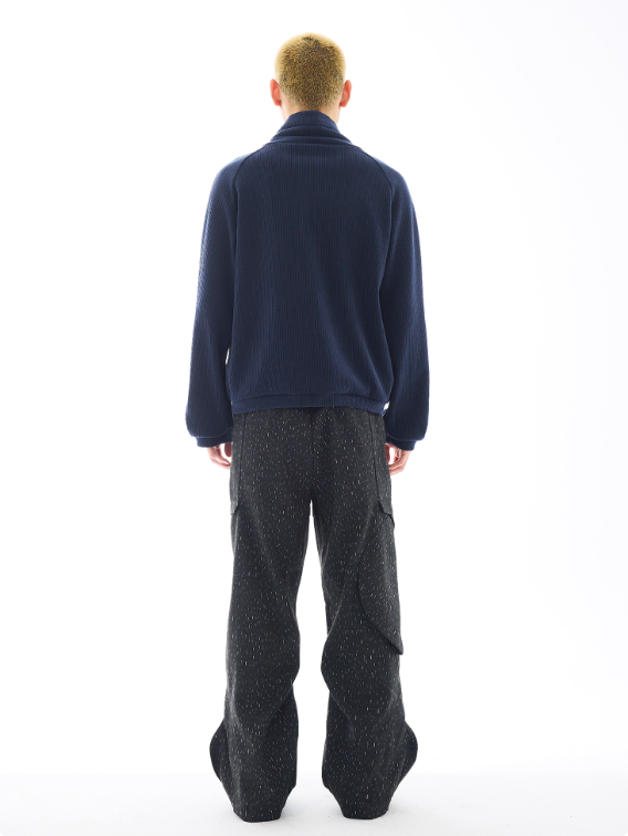 Vanguardia Triple Waistline Paneling Sagging Cotton Sweatpants