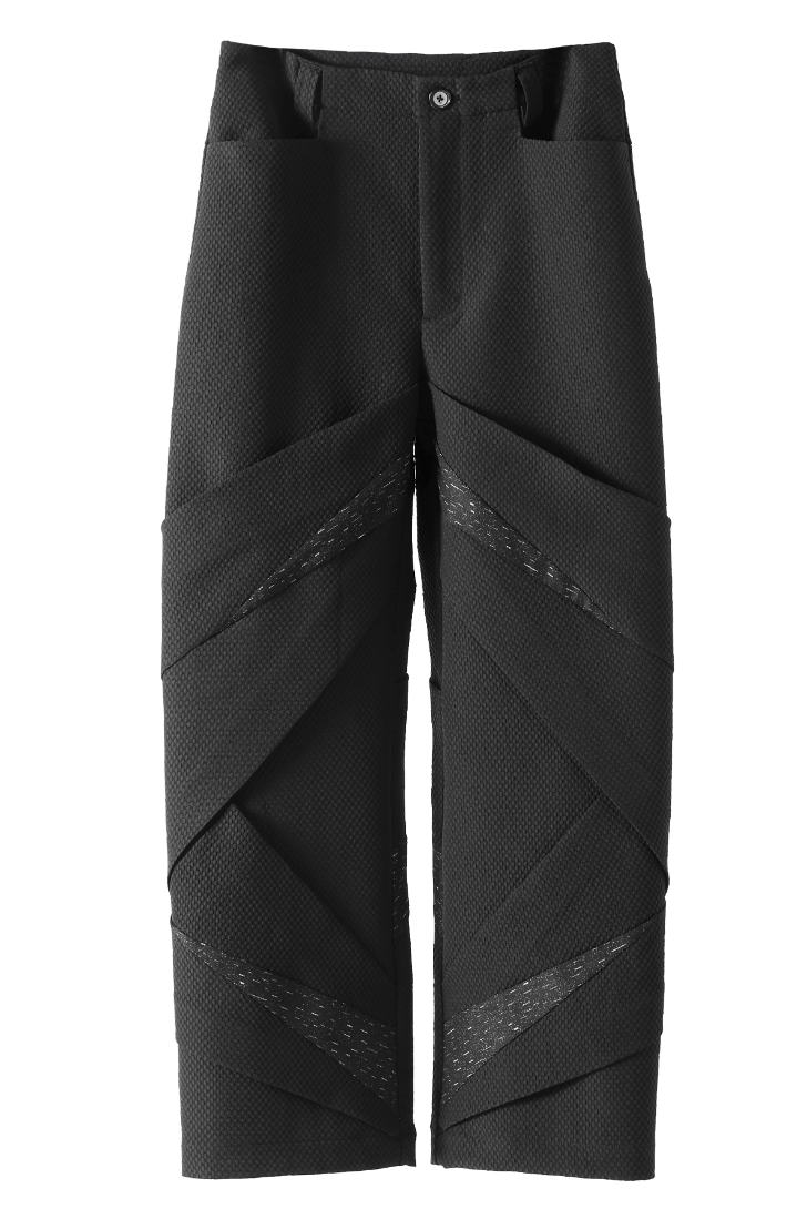 Vanguardia Triple Waistline Paneling Sagging Cotton Sweatpants