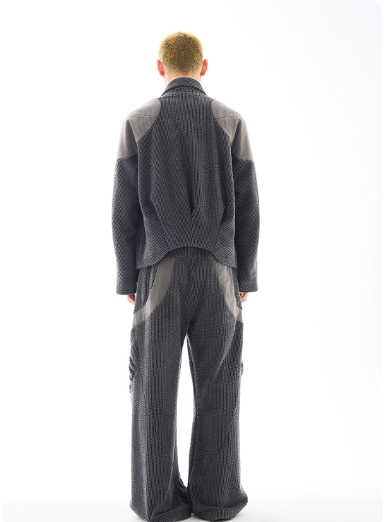 Vanguardia Triple Waistline Paneling Sagging Cotton Sweatpants