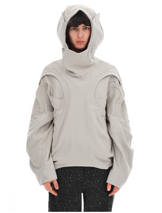 Vanguardia Triple Waistline Paneling Sagging Cotton Sweatpants