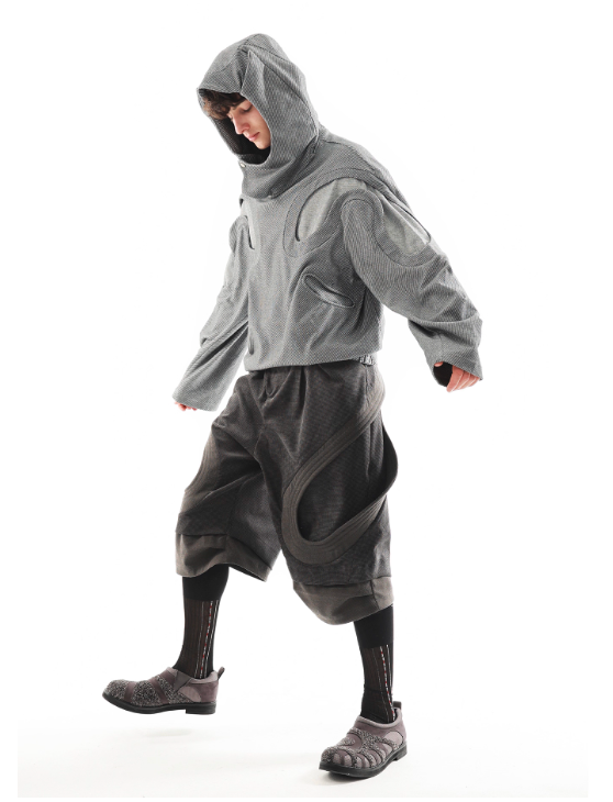 Vanguardia Triple Waistline Paneling Sagging Cotton Sweatpants