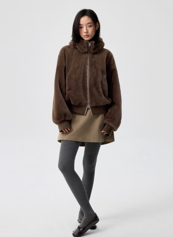 Simple Project Detachable Fur Coat