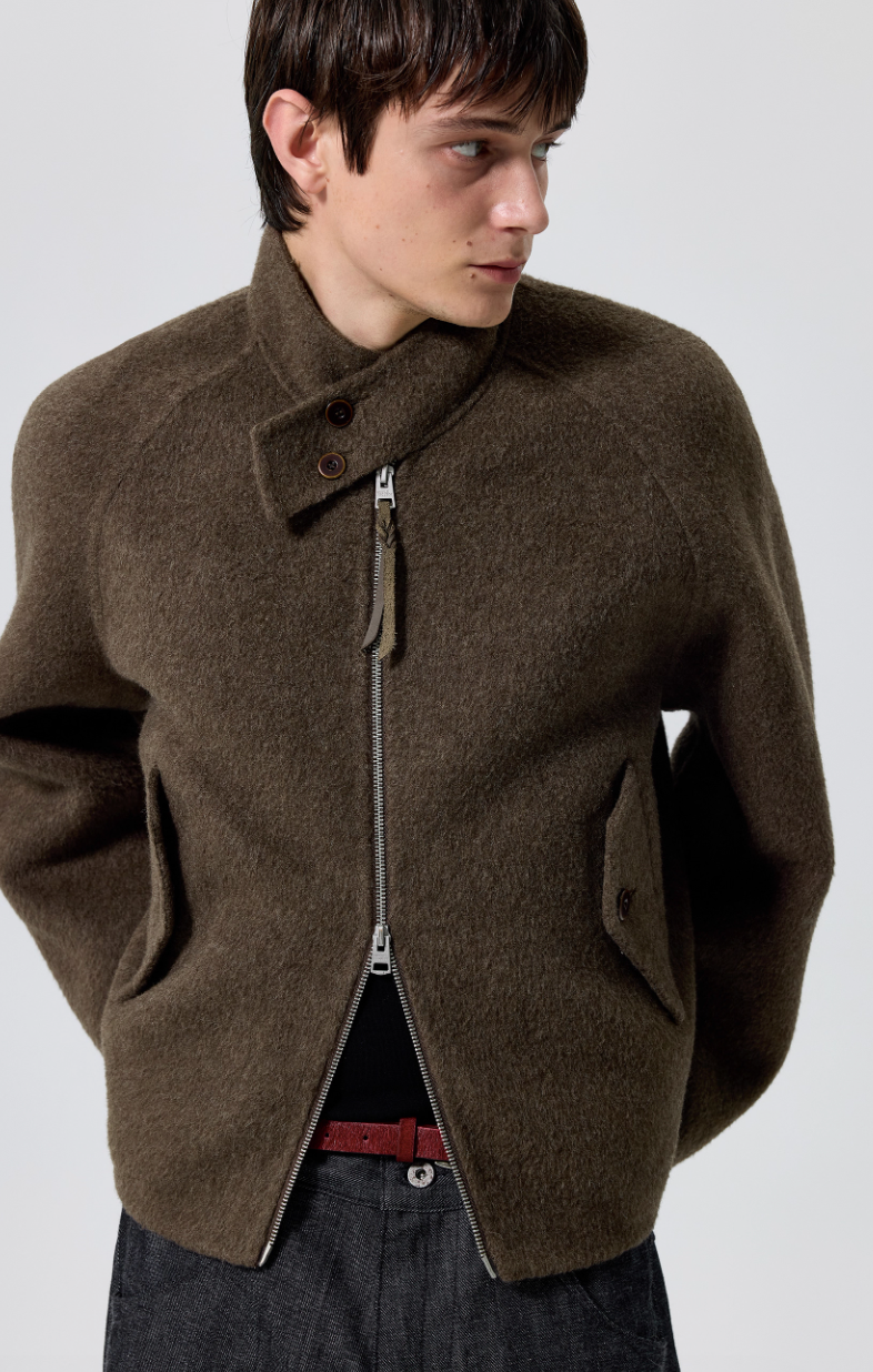 Simple Project Wool Harrington Jacket