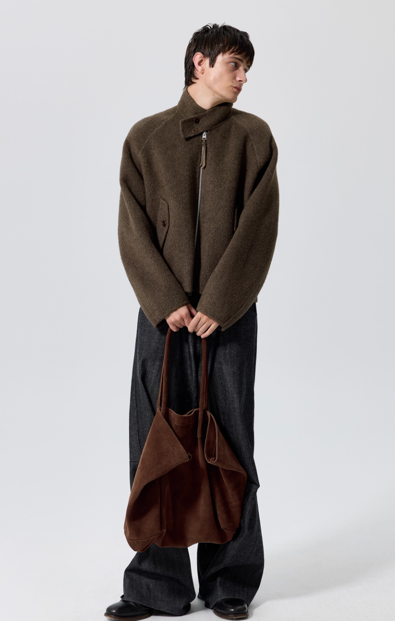 Simple Project Wool Harrington Jacket