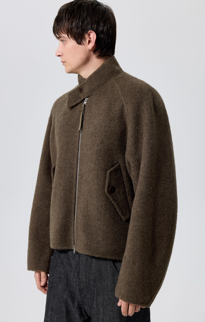 Simple Project Wool Harrington Jacket