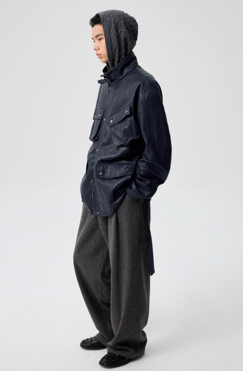 Vanguardia Triple Waistline Paneling Sagging Cotton Sweatpants