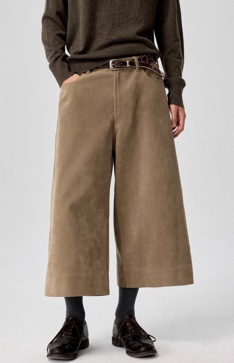 Vanguardia Triple Waistline Paneling Sagging Cotton Sweatpants