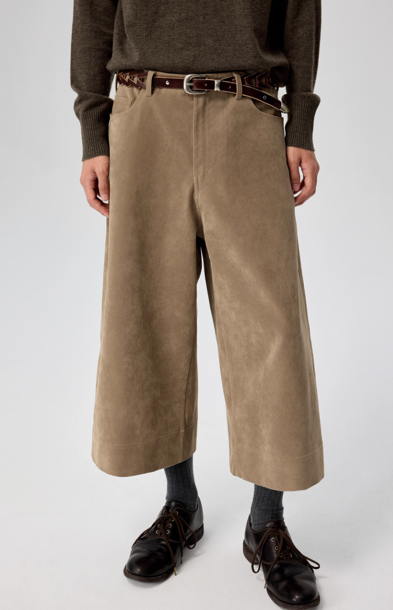 Vanguardia Triple Waistline Paneling Sagging Cotton Sweatpants