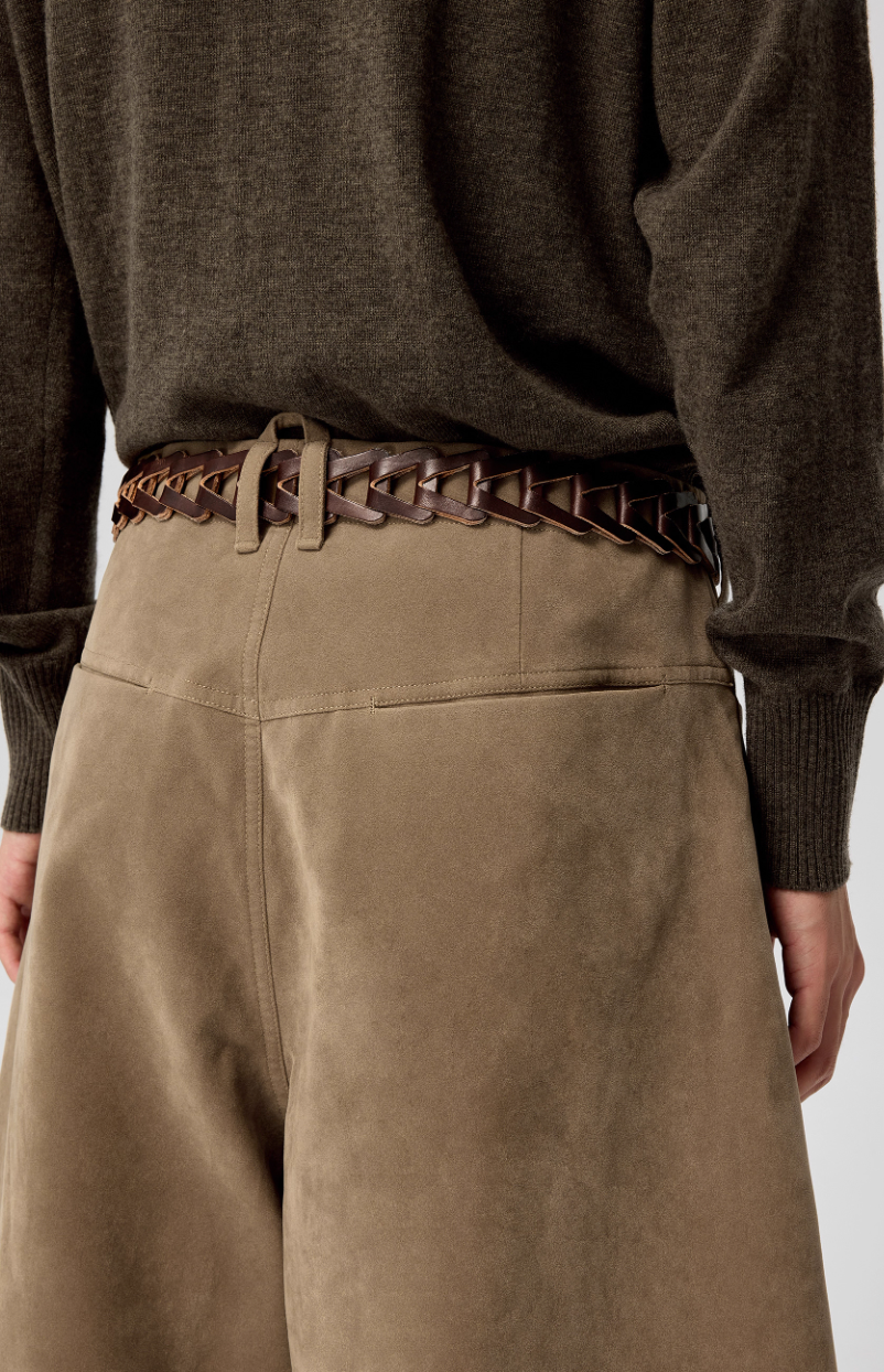 Vanguardia Triple Waistline Paneling Sagging Cotton Sweatpants