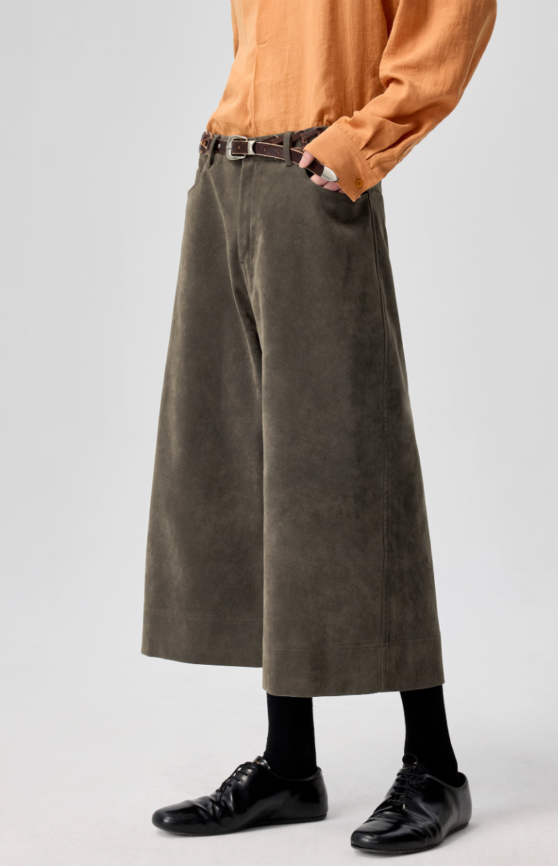 Vanguardia Triple Waistline Paneling Sagging Cotton Sweatpants