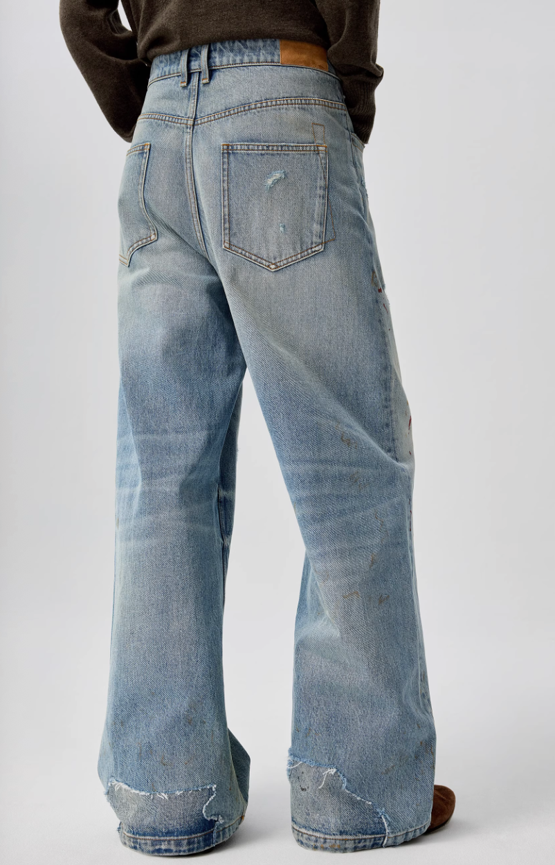 Vanguardia Triple Waistline Paneling Sagging Cotton Sweatpants