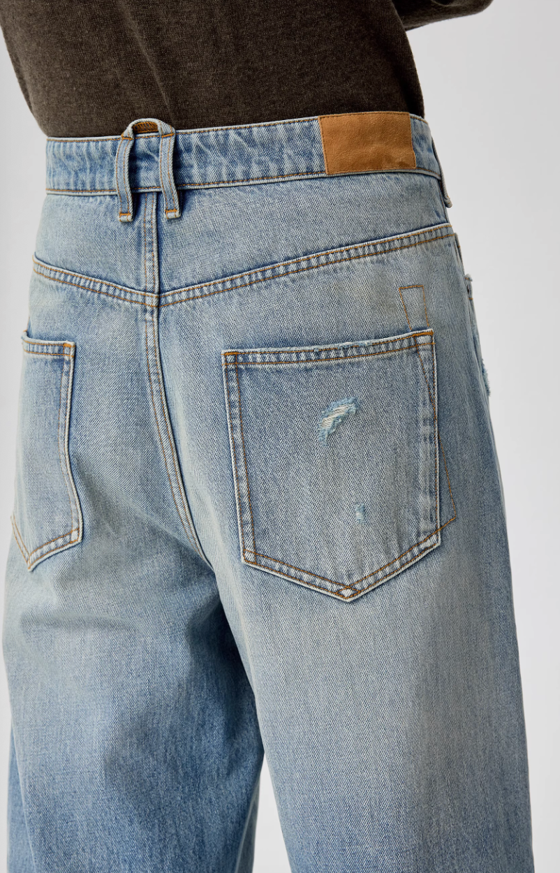 Vanguardia Triple Waistline Paneling Sagging Cotton Sweatpants