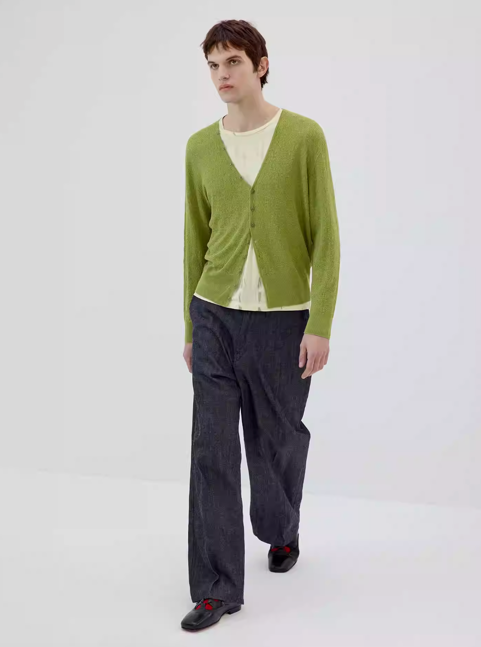 Vanguardia Triple Waistline Paneling Sagging Cotton Sweatpants